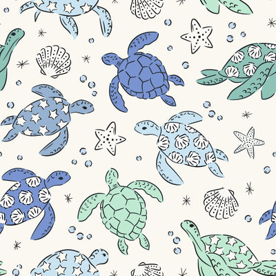 Sea Turtle Splash Two Piece Pajama Set