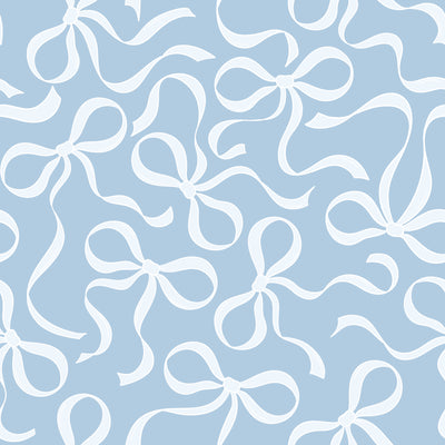 Blue-tiful Bows Ruffle Zipper Footie
