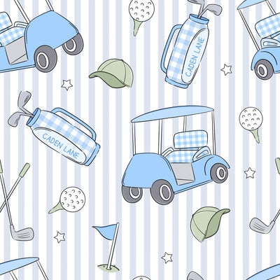 Two-Piece Bamboo Pajama Set | Caddie Crew Blue