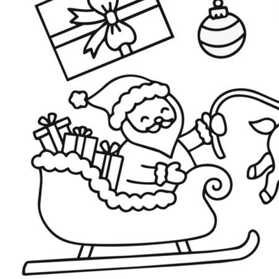 Personalized Giant Coloring Banner | Christmas