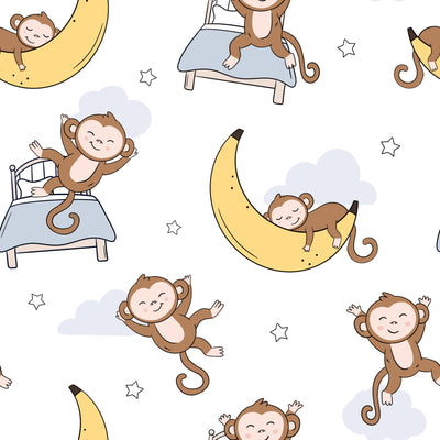 Monkey See, Monkey Snooze Zipper Footie