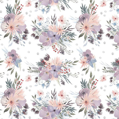 Rowan's Dusty Purple Floral Personalized Toddler Blanket