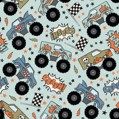 Big Wheelin' Personalized Kids Blanket