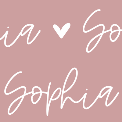 Custom Solid Color w/ Hearts Personalized Blanket