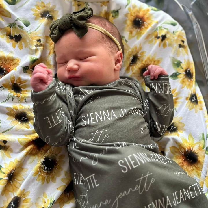 olive knot gown personalized