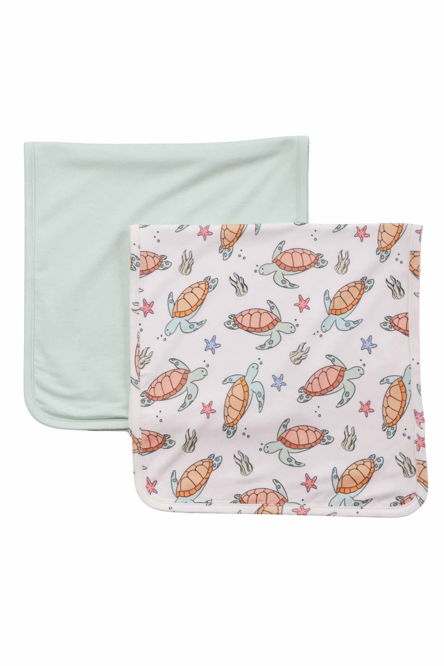2pc Burp Cloth Set | Turtley Rad