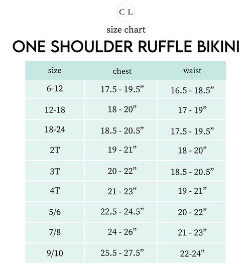 Sizing chart