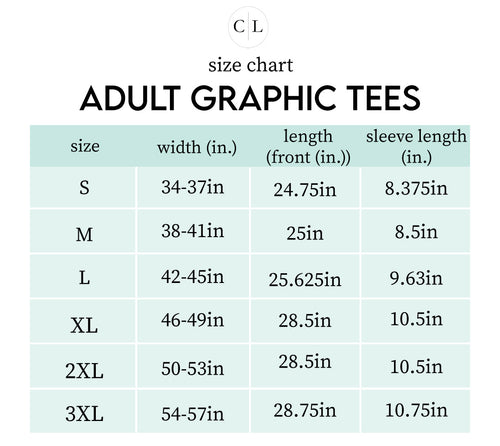 Sizing chart