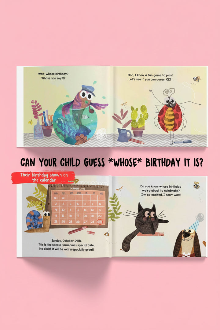 guess whose birthday it is personalized book for kids 
