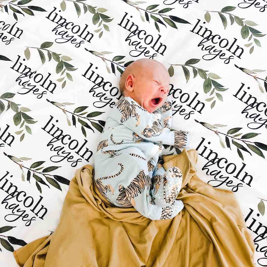 baby name swaddle blanket for personalized