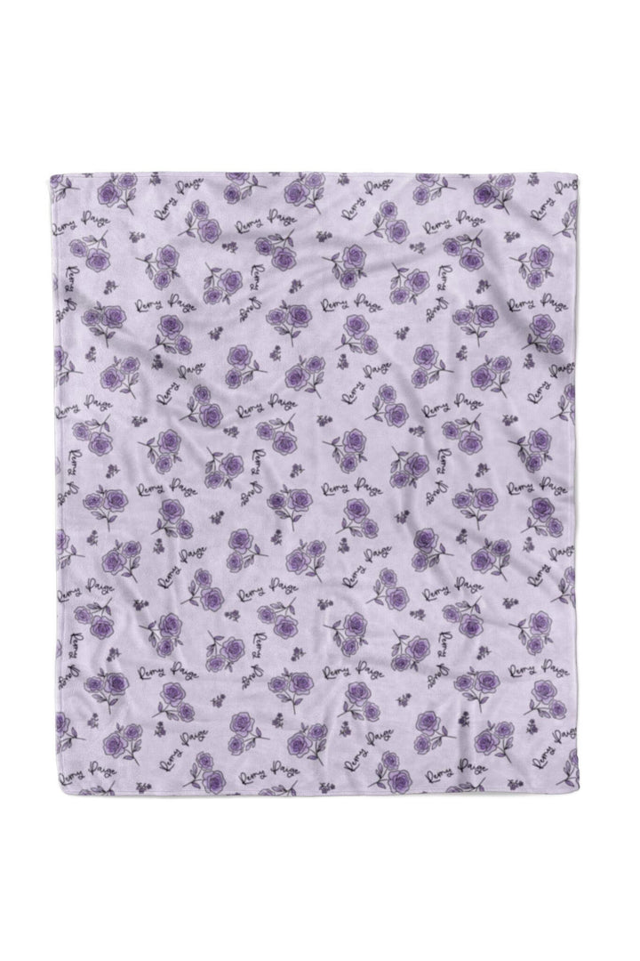caden lane amethyst garden purple floral baby blanket