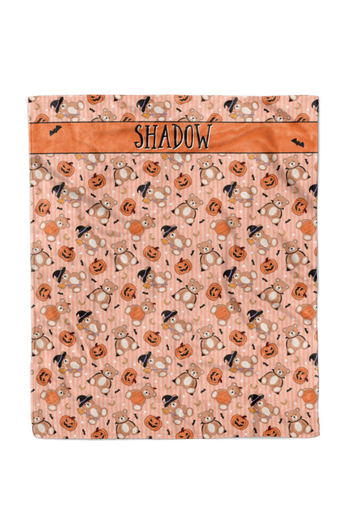 beary scary personalized pet blanket 