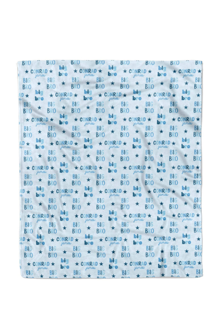 50 x 60 big bro personalized blanket with stars