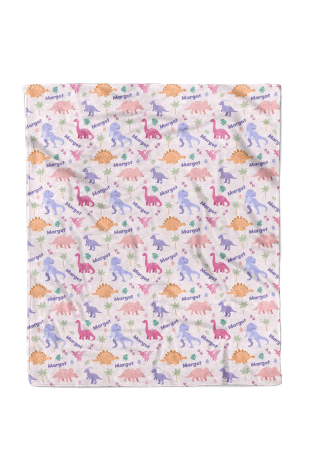 50 x 60 personalized dinosaur blanket for girls 