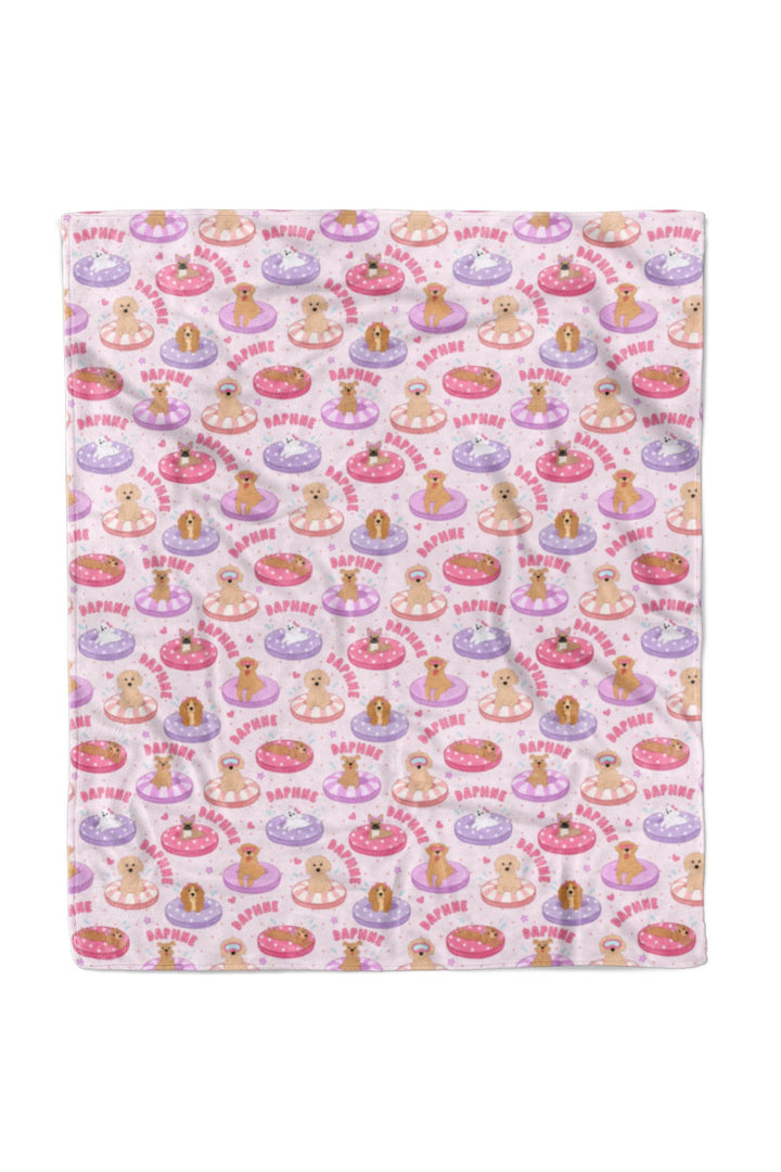 summer dog print kids blanket for babies
