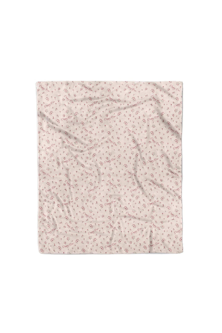 mauve flower personalized blanket for kids 