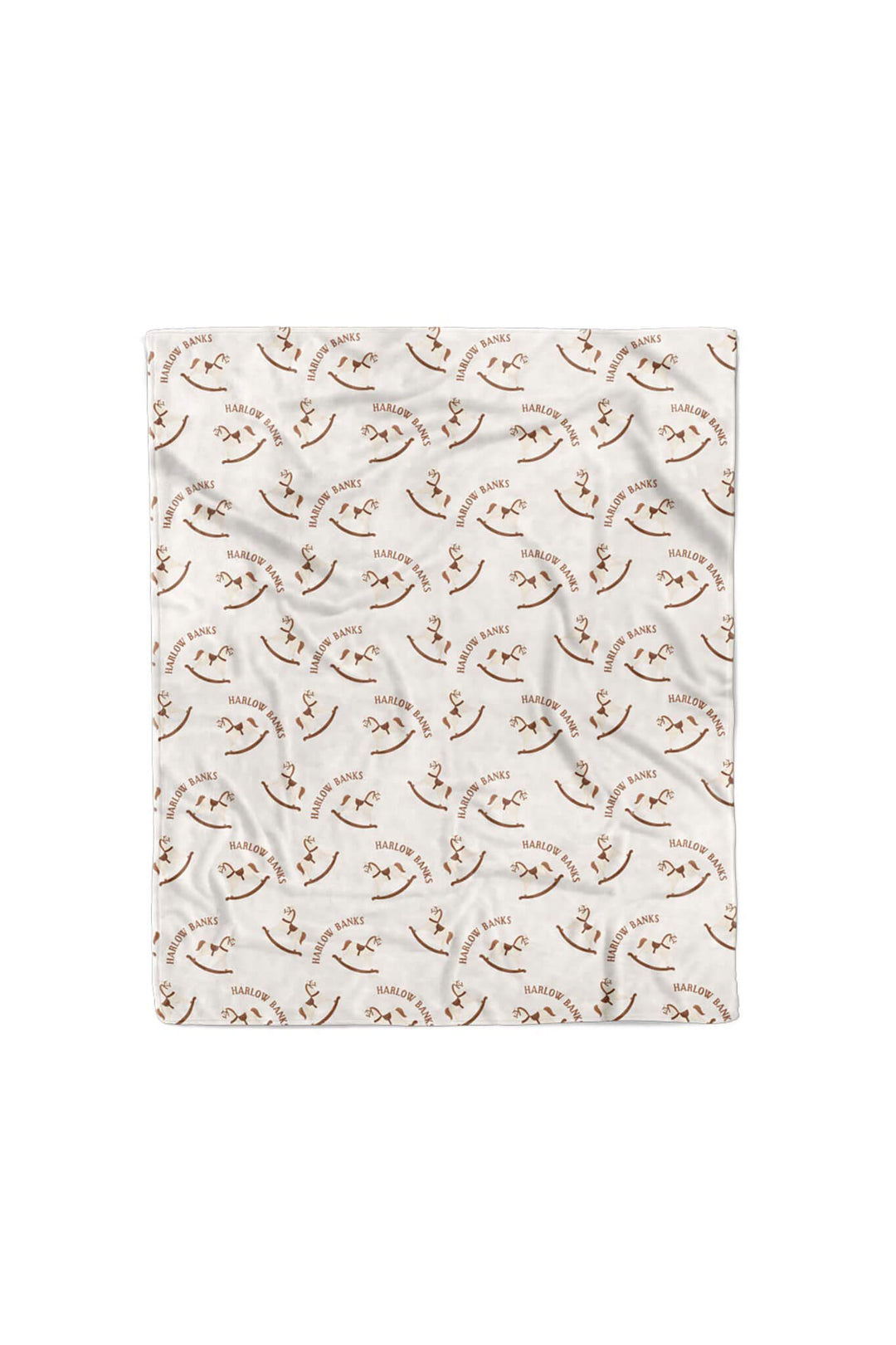 50 x 60 rocking horse personalized kids blanket 