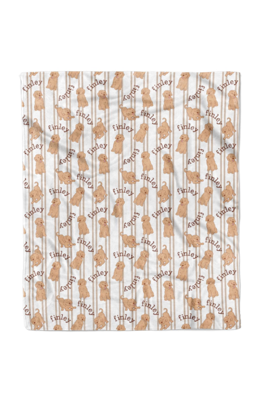caden lane personalized golden retriever print kids blanket
