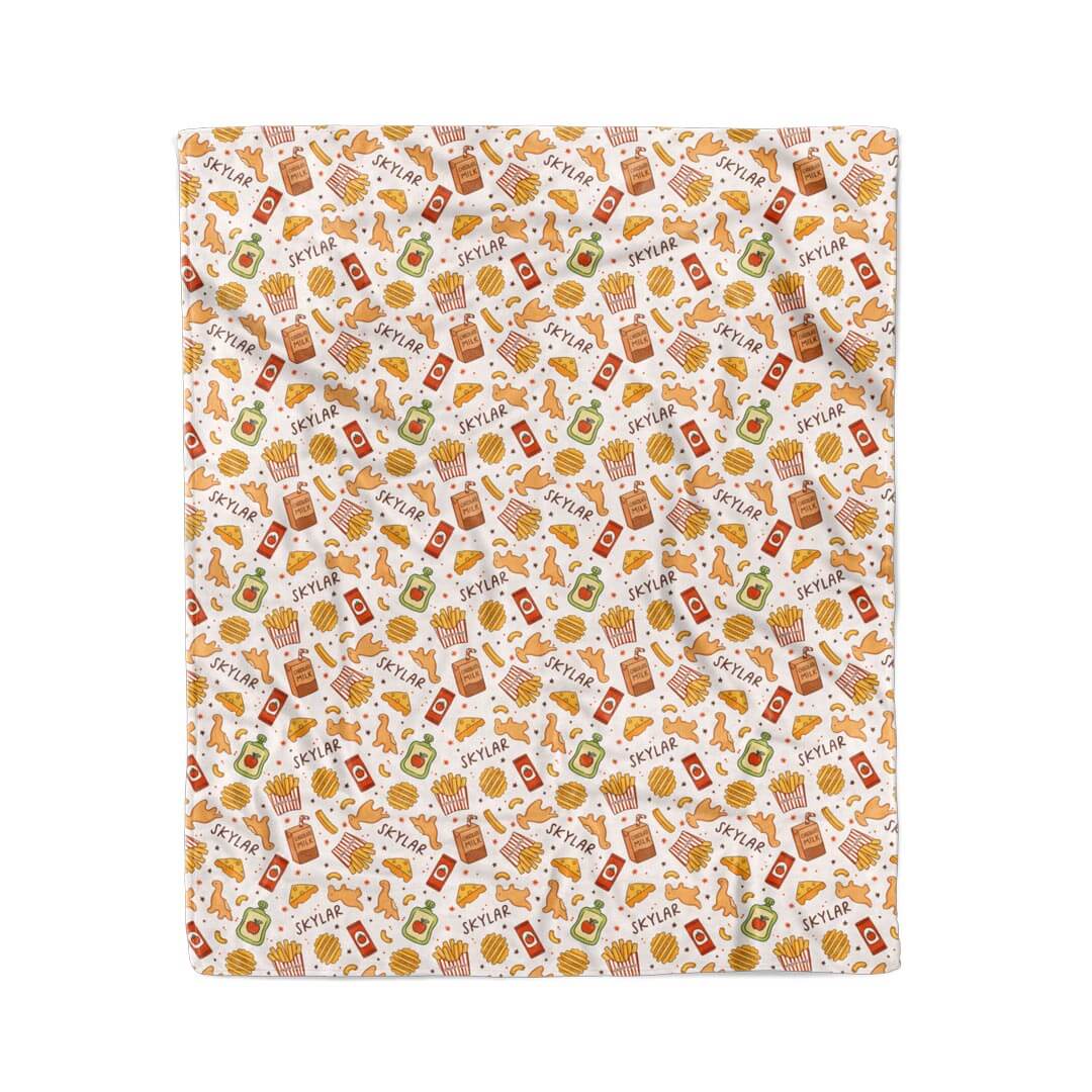 50 x 60 personalized blanket for kids tiny bites 