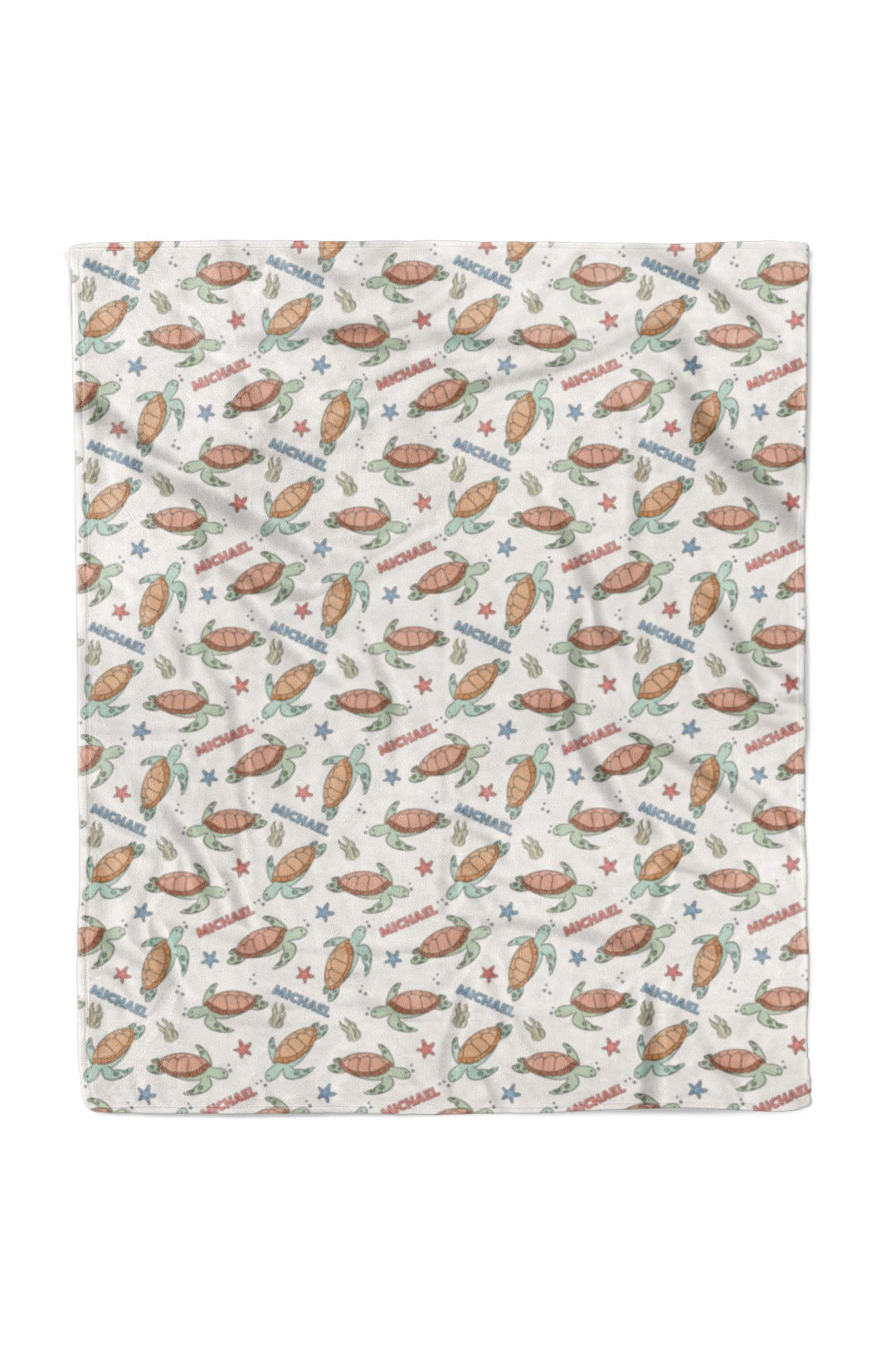 personalized turtley rad 50x60 bamboo blanket – soft and cozy with turtle print