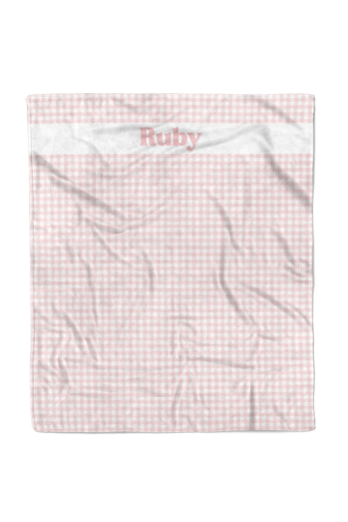 Personalized Pet Blanket |  Blush Gingham
