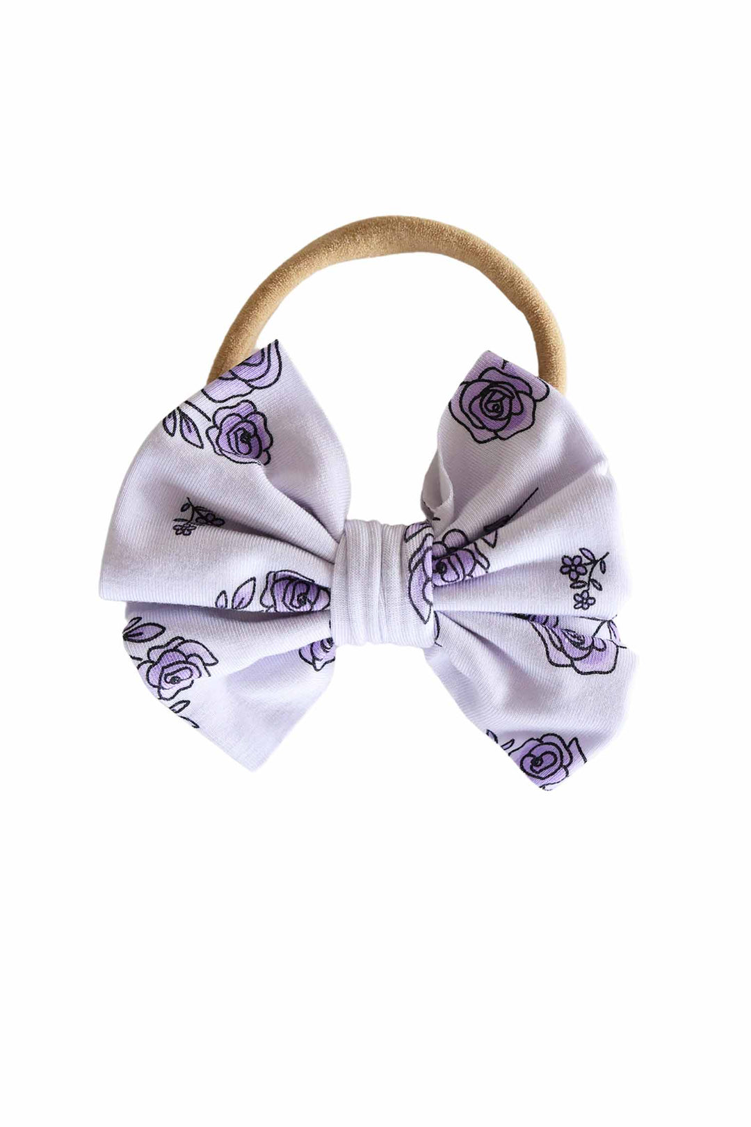 caden lane amethyst garden purple floral bamboo knit bow headband