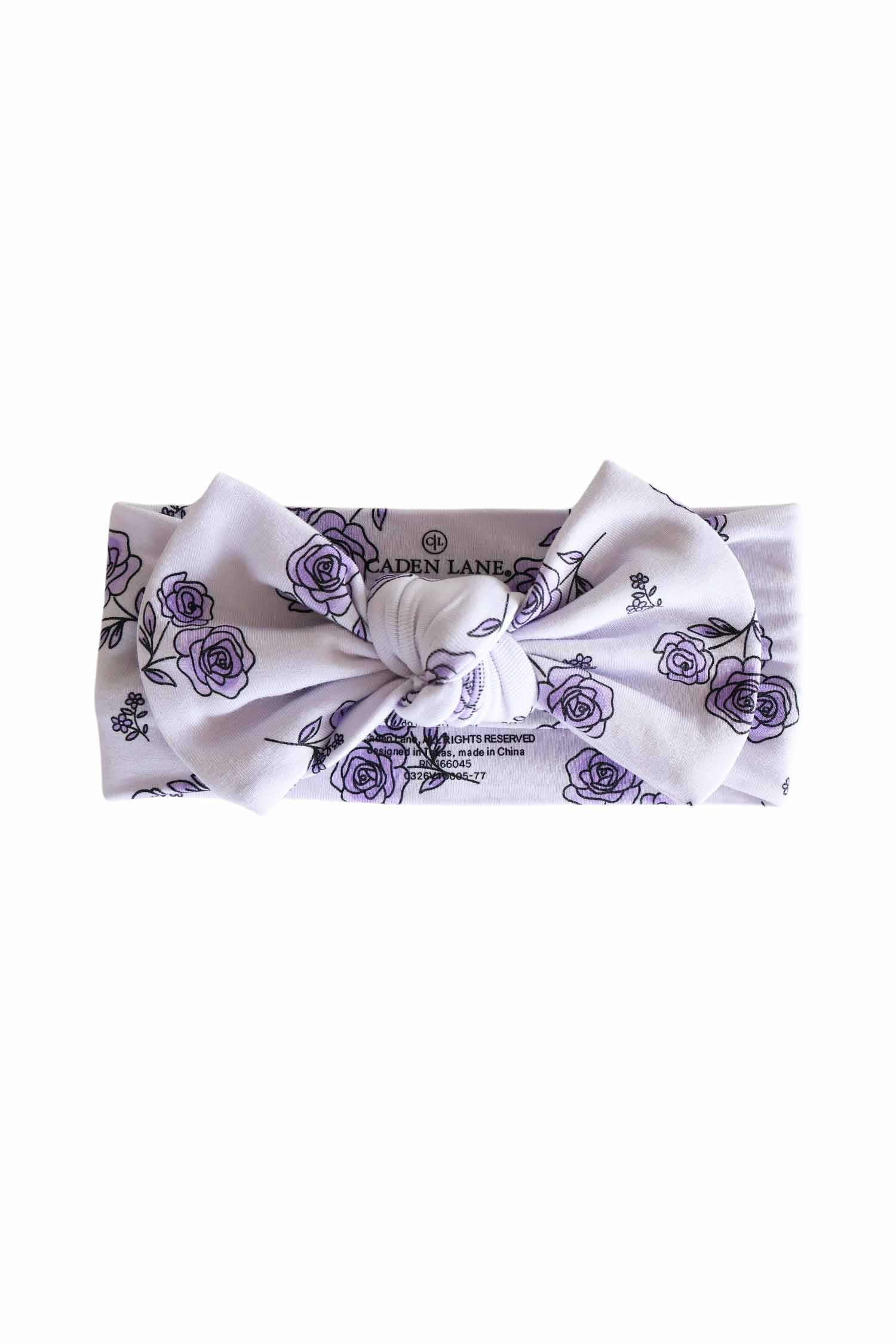Knit Large Bow Headwrap | Amethyst Garden