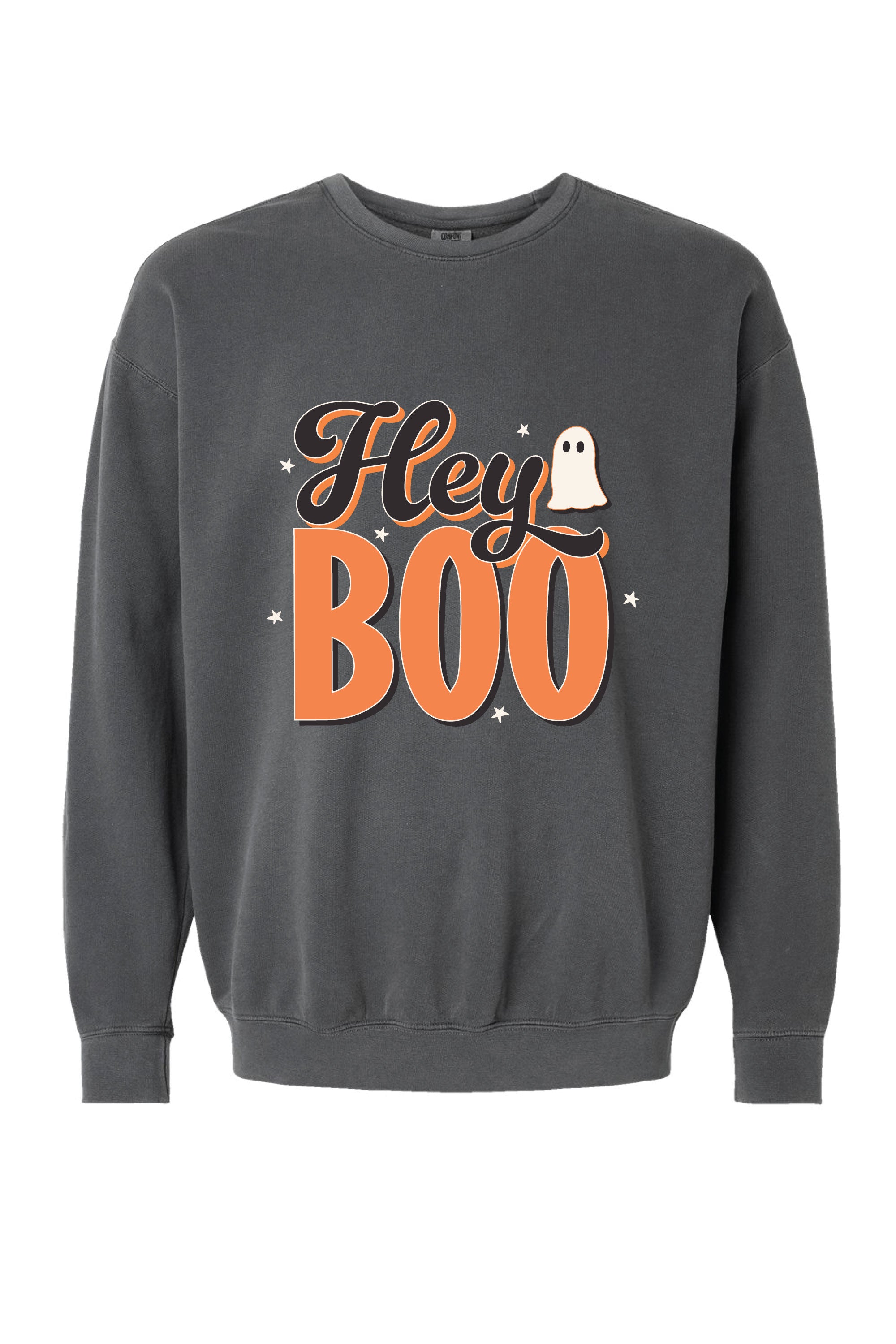 'Hey Boo' Adult Halloween Graphic Sweatshirt