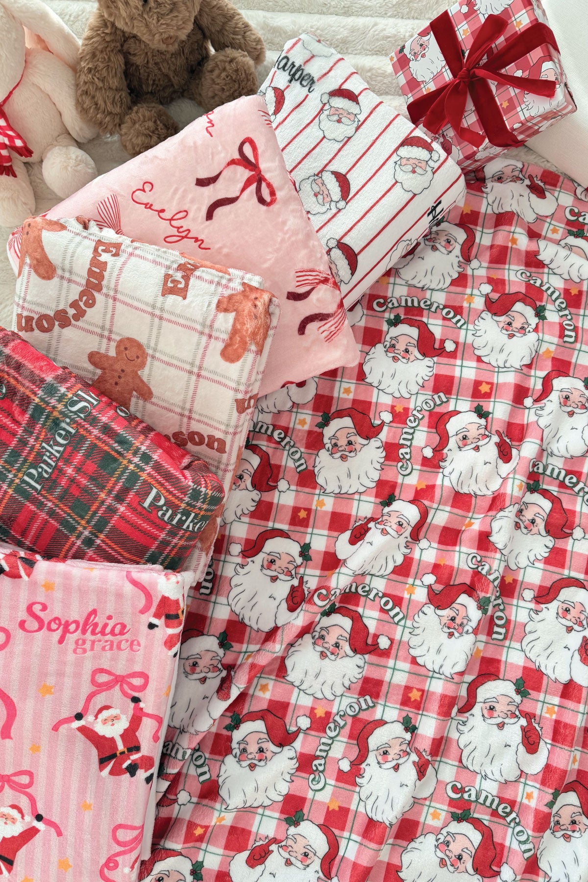 Christmas Personalized Kids Blankets