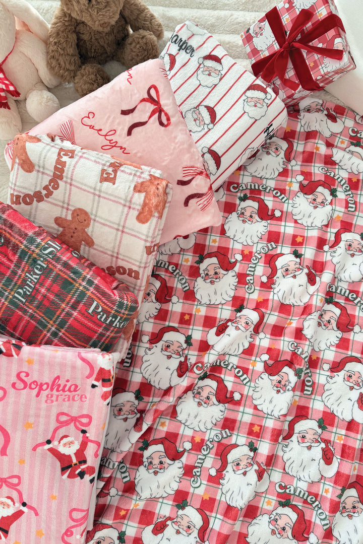 Christmas Personalized Kids Blankets