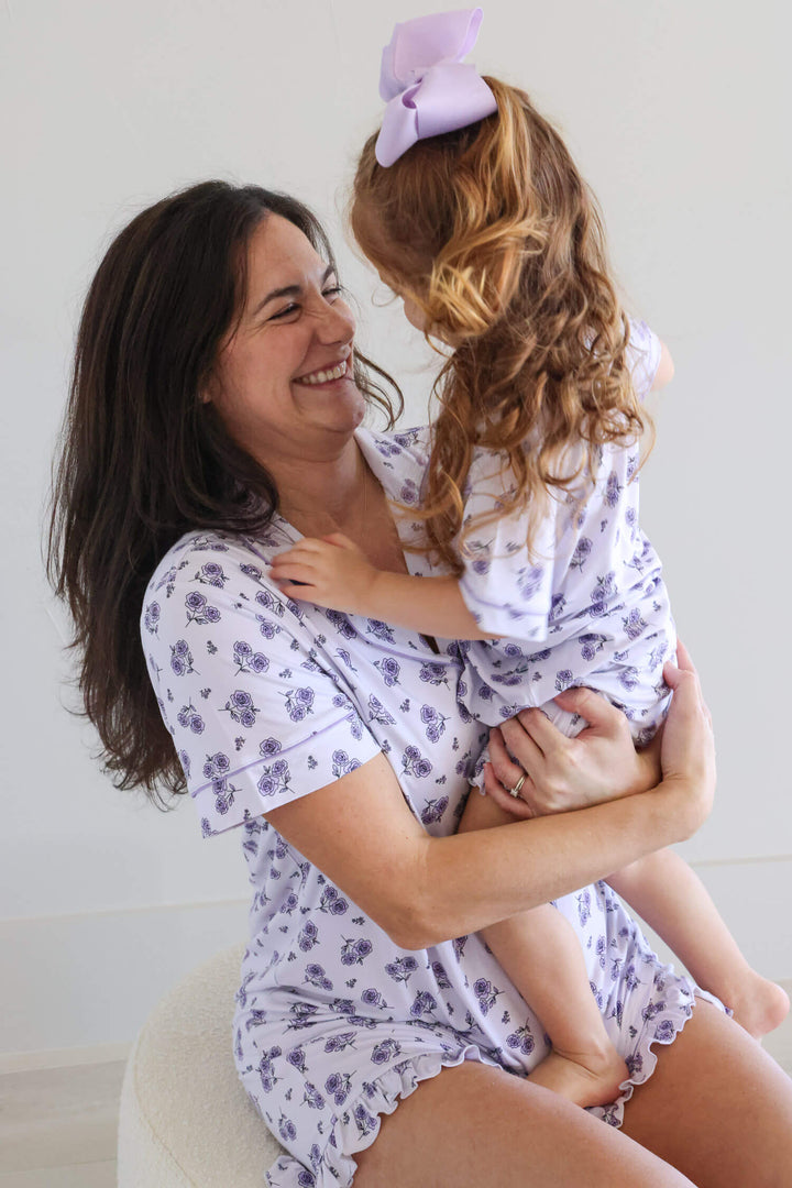 caden lane amethyst garden mommy and me women's lounge set with big sister