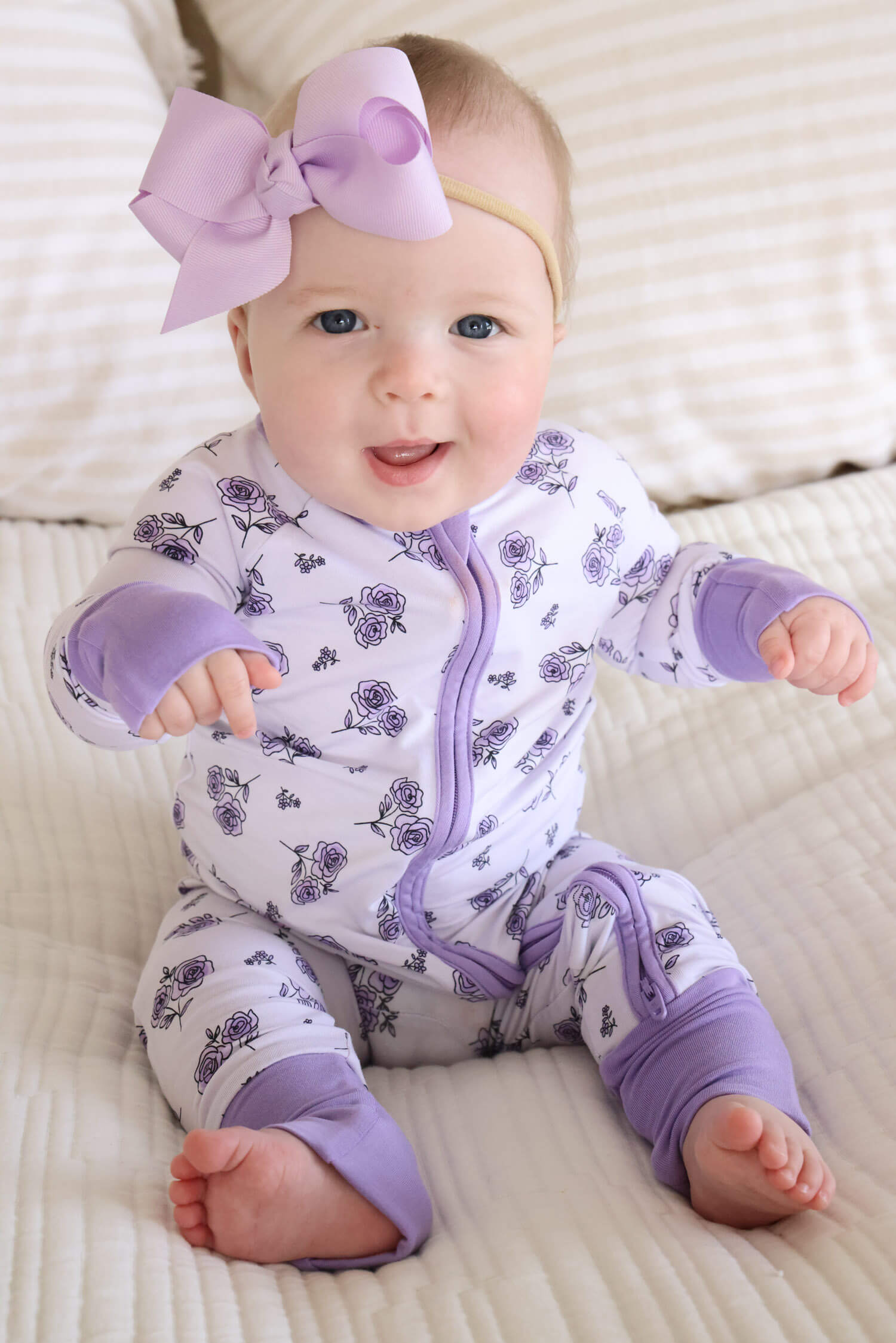 Convertible Zip Romper | Amethyst Garden