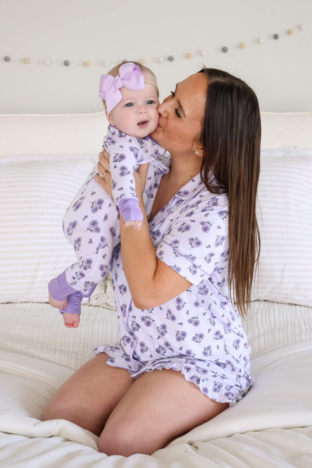 caden lane bamboo convertible zip romper in amethyst garden