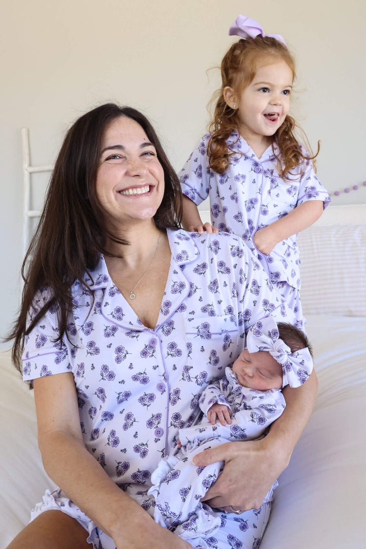 caden lane amethyst garden mommy and me girl's two piece lounge set
