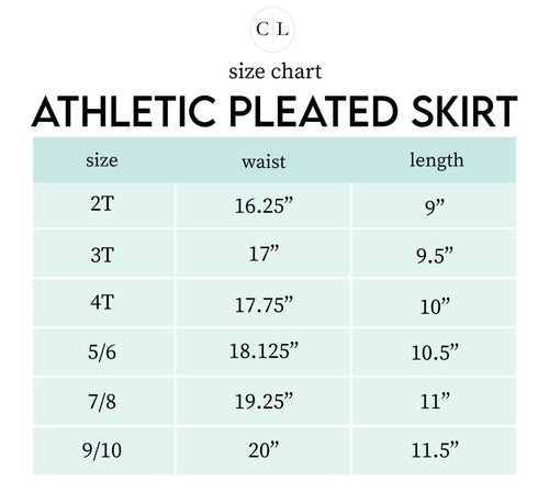 Sizing chart