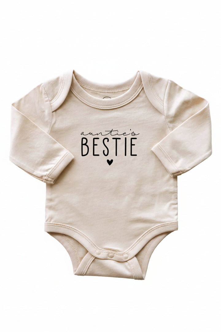 auntie's bestie graphic bodysuit for babies