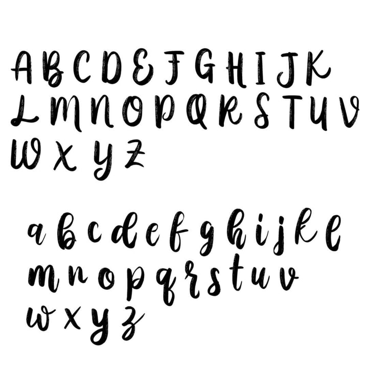 boho floral font