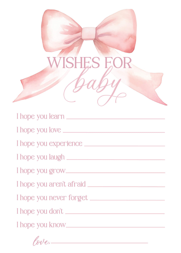 Bow Baby Shower Games - Free Baby Shower Digital Download