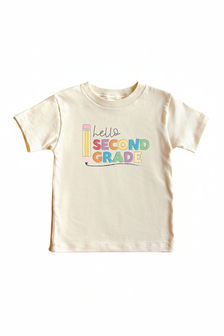 hello second grade graphic tee 