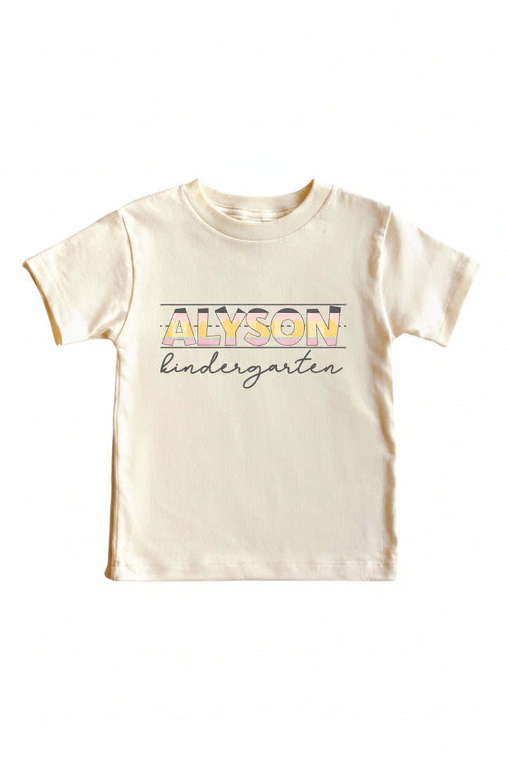 personalized kindergarten t-shirt for kids 