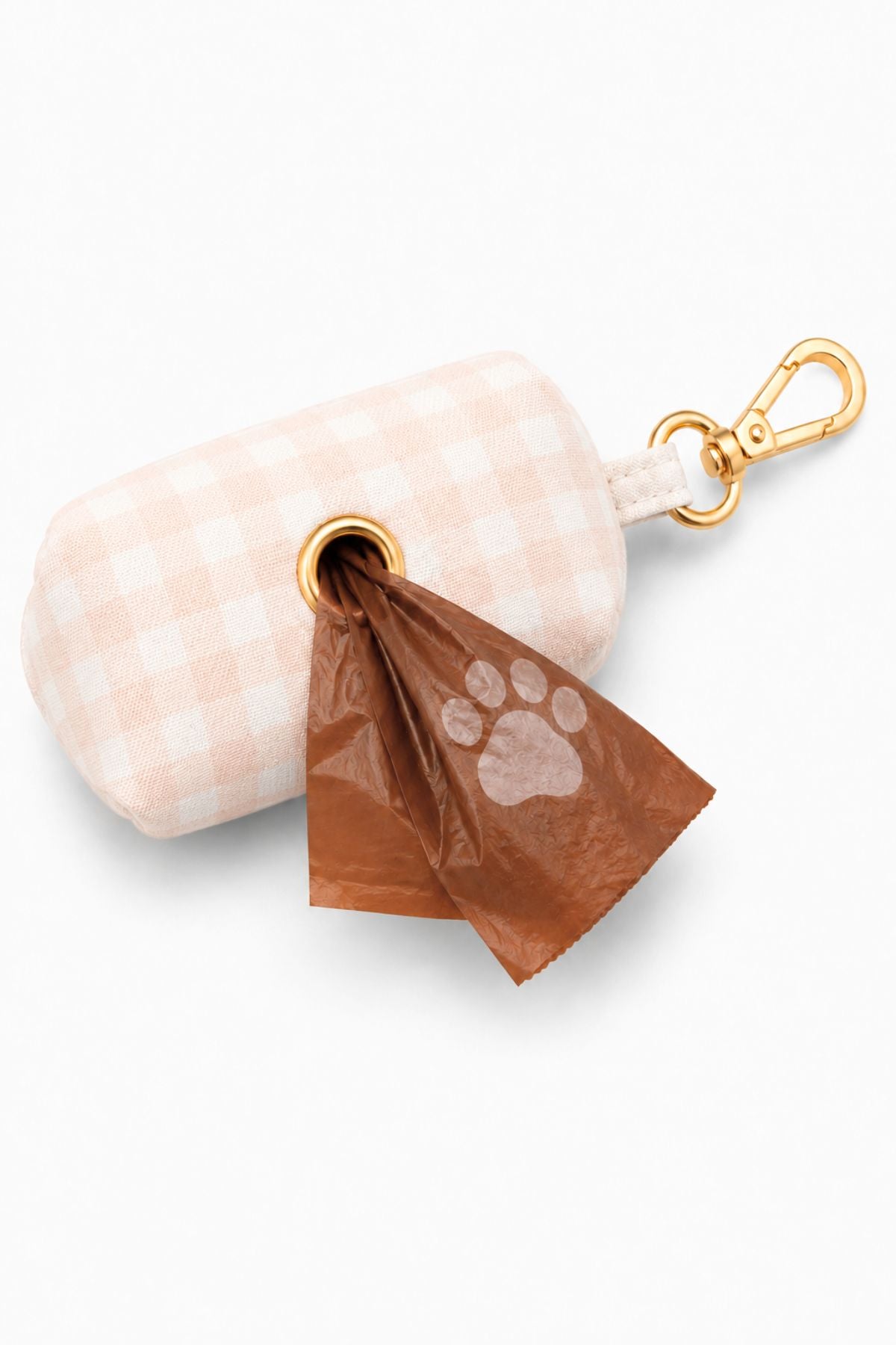Dog Waste Bag Holder |  Blush Gingham