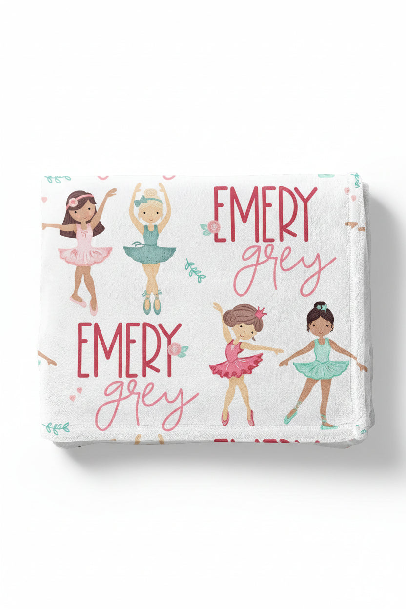 Tiny Dancers Personalized Toddler Blanket