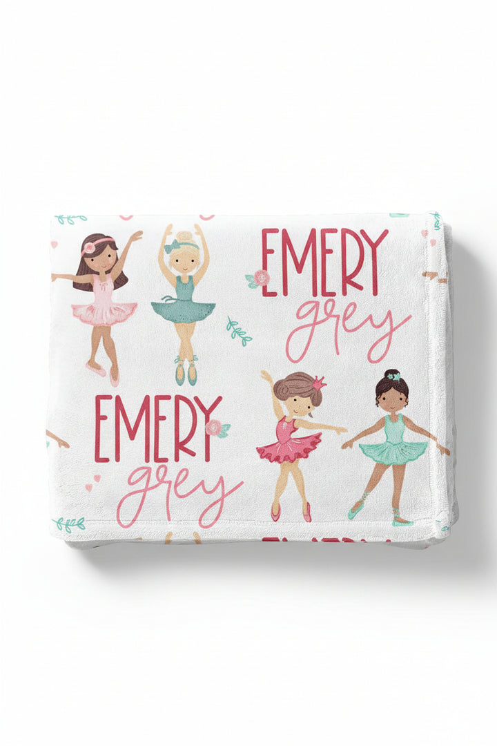 ballerina personalized blanket 