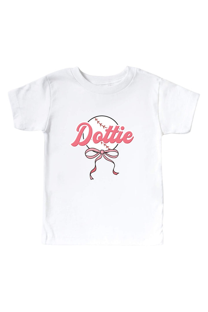 girly baseball personalized graphic tee for kids 