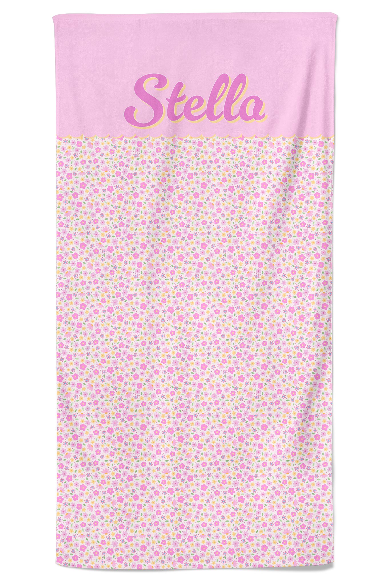 Personalized Pet Towel | Scattered Blooms