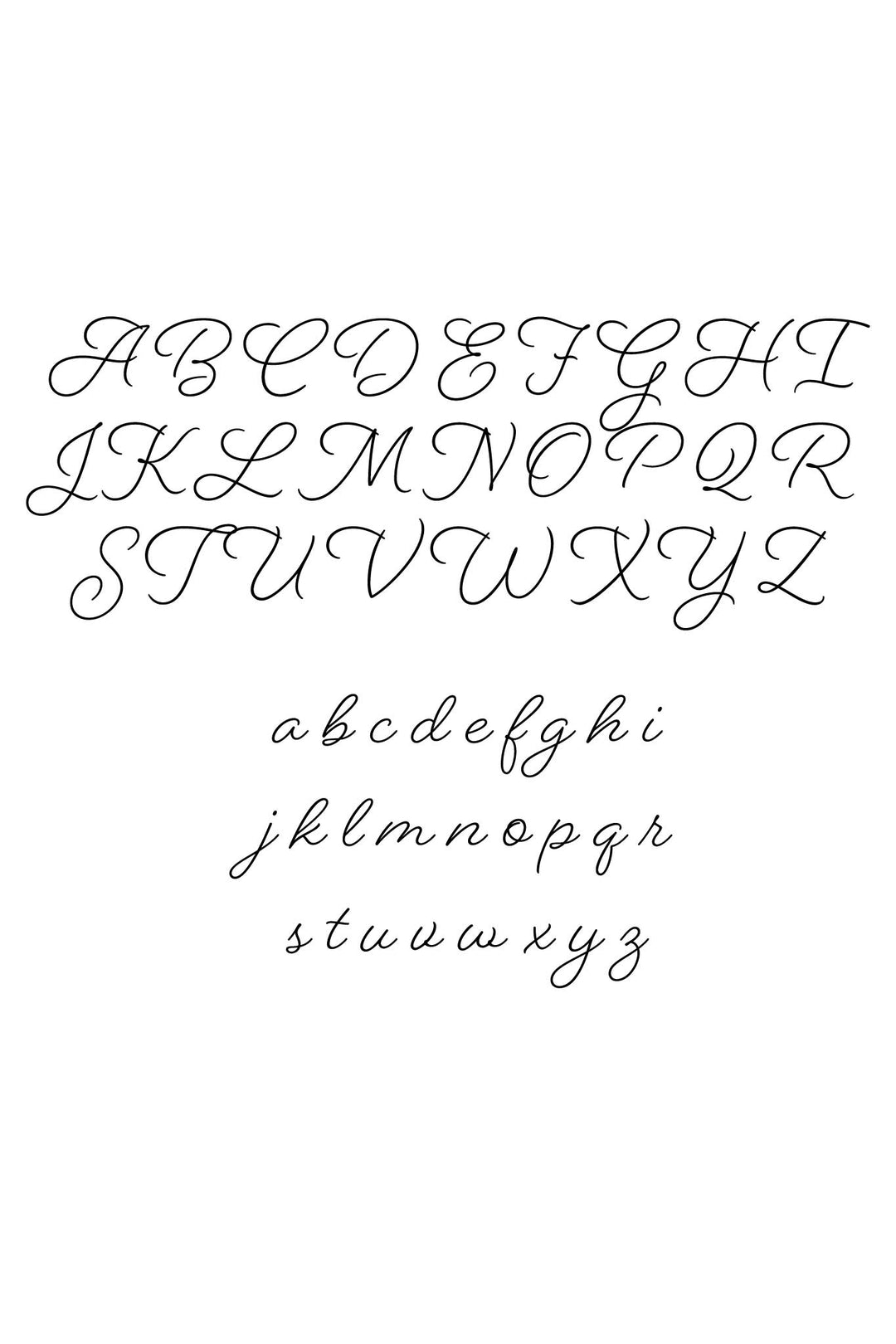 beloved script personalization font option for baby bodysuit