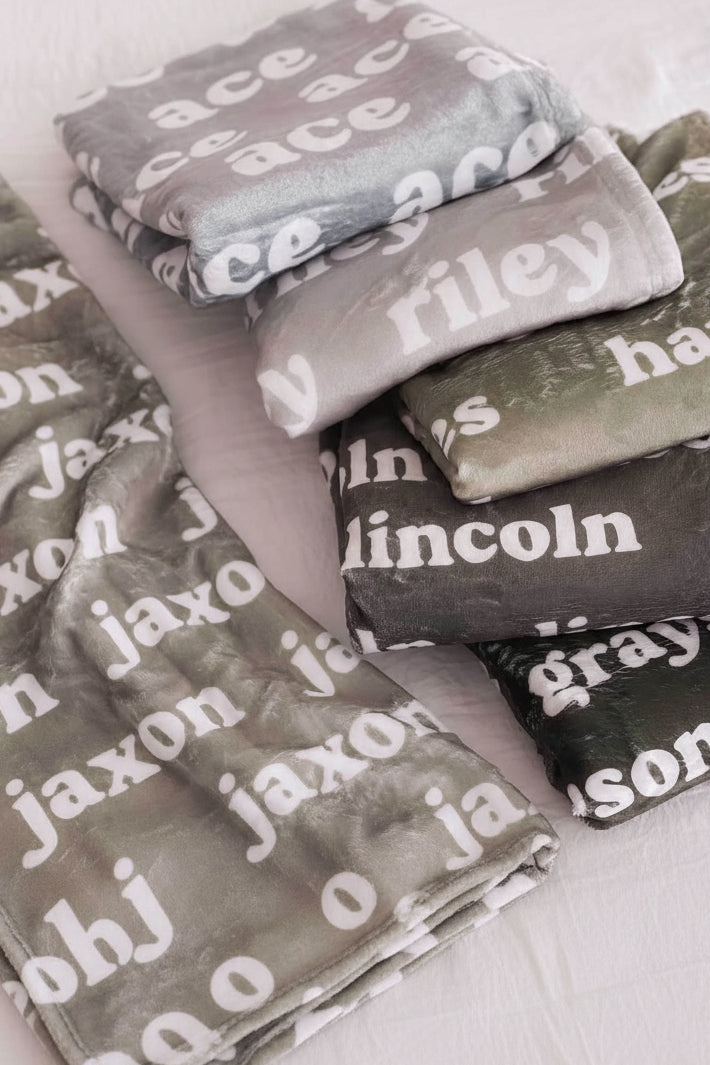 botanicals personalized color blanket 