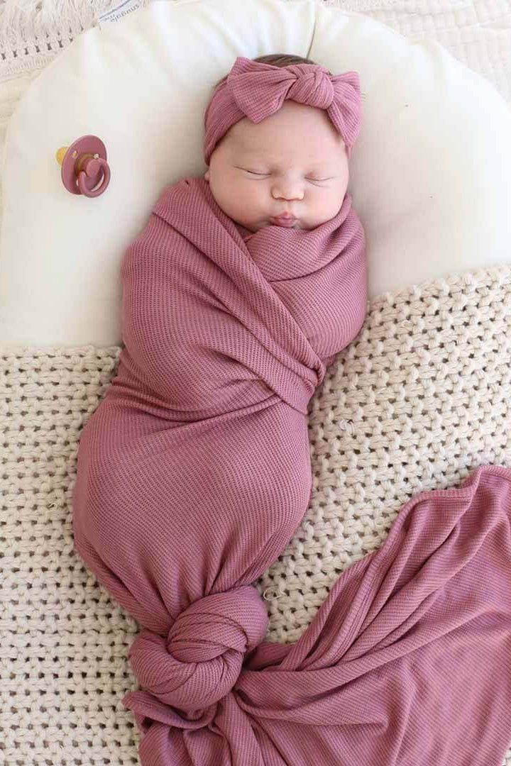 boysenberry waffle oversized bamboo swaddle
