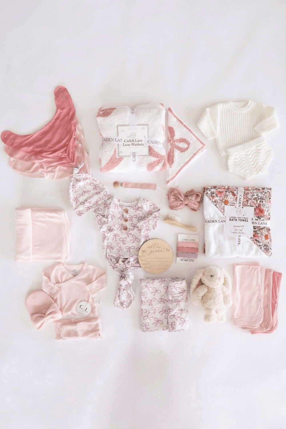 bow personalized baby shower gift box 