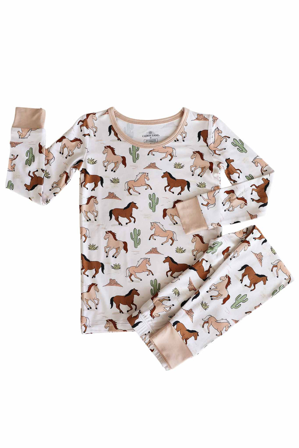 neutral horse two piece pajama set for boys 